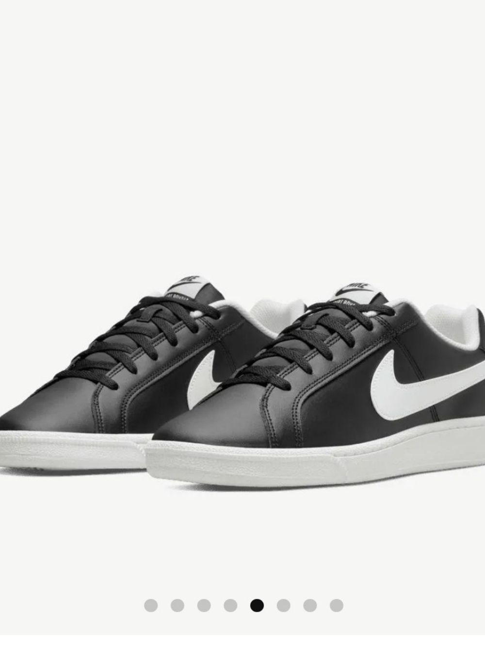 Nike Court Royale Men’s Low-Top Leather Sneakers - Black & White
